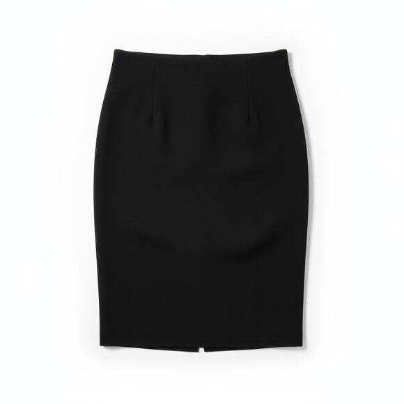 J. Crew Black Exposed Zip "Rocker Girl" Neoprene Pencil Skirt - Size XS - Picture 3 of 6